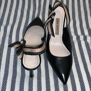 Zara Basic Sling Back Kitten Heels